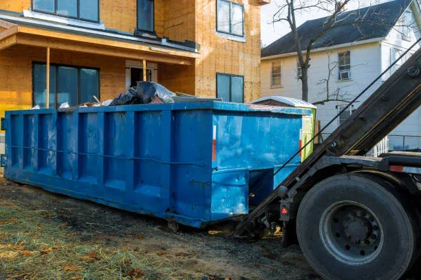 Residential dumpster for a home cleanout project